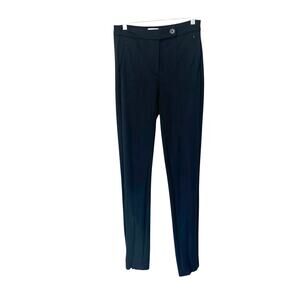 Anthropologie Maeve Ponte Pants Black Slim Basic Classic Ankle Zip Size 2 Tall